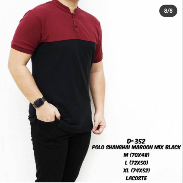 gbm_shop KAOS POLO KERAH SANGHAI / POLO KOKO SANGHAI POLOS & KOMBINASI