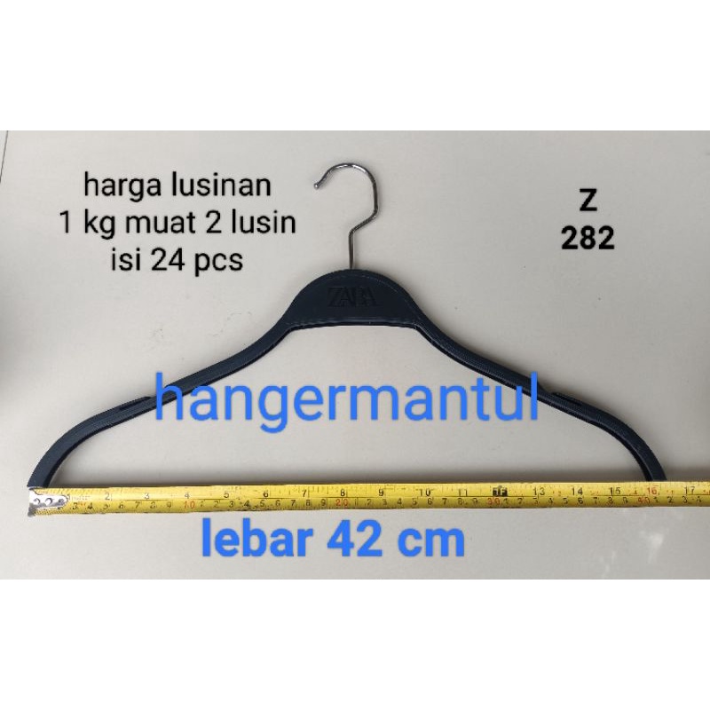 (12pcs)Hanger distro premium Z282 Hanger mall Hanger plastik hitam