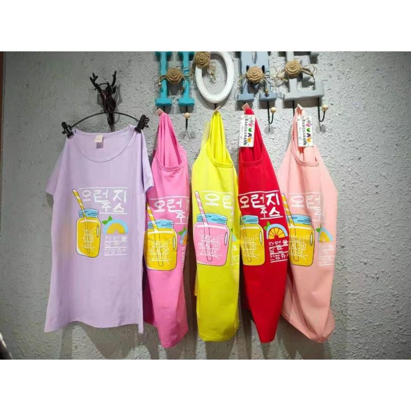 atasan kaos import anak cewek usia 5-8th/ T-shirt anak cewek