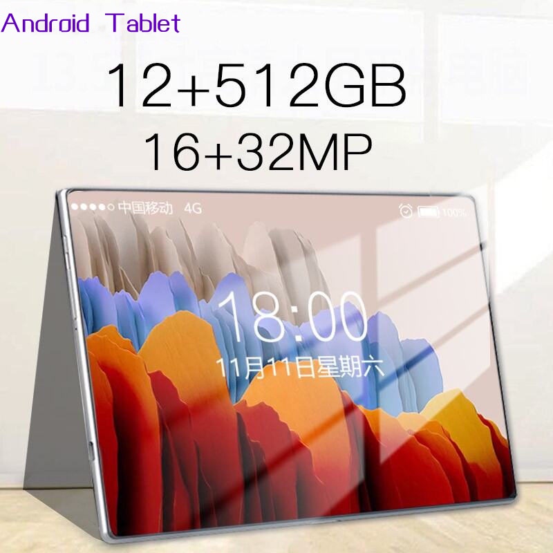 8.0inch Tab 12GB RAM + 512GB ROM 8800mAh Baterai Dual SIM Dual Standby Gaming Tablet 5G Murah Tablet