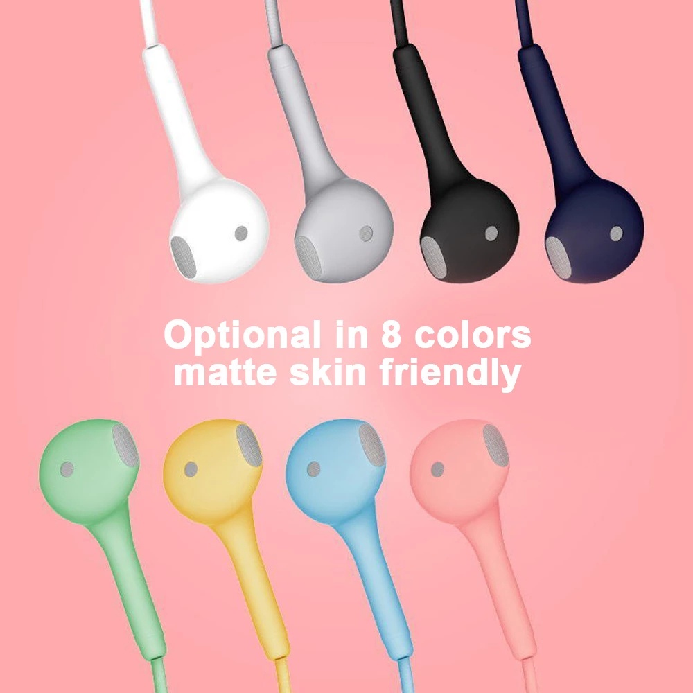 U19 Headset Musik Stereo Kabel 3.5mm Warna Macaron Dengan Mic