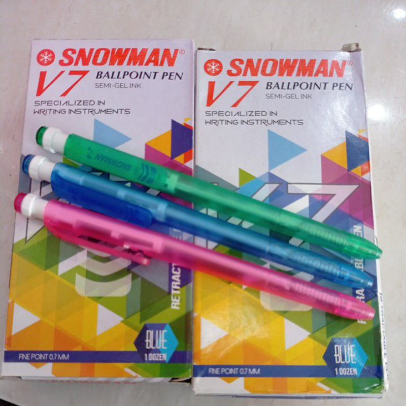 

PENA SNOWMAN V7 HITAM BIRU