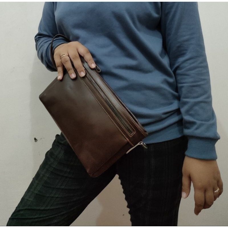 Handbag classic kulit sapi asli