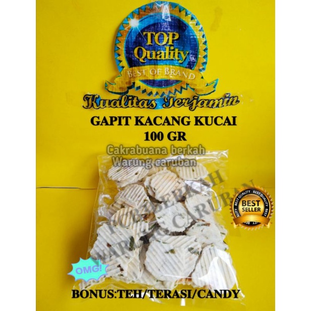 

@100GR GAPIT KACANG KUCAI MATANG KHAS CIREBON BONUS TEH/TERASI/CANDY