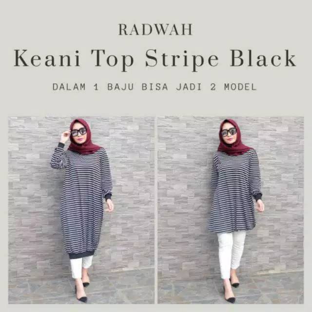 Tunik Keani Top Stripe Radwah Original SALE