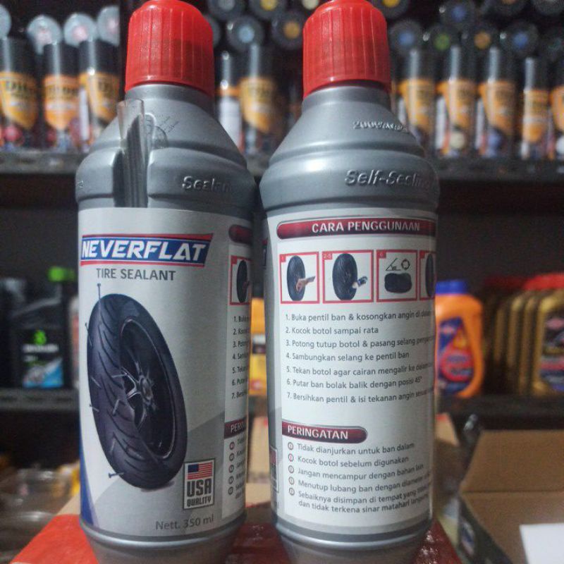 CAIRAN TUBELESS NEVERFLAT 350 ML CAIRAN TUBELESS MOTOR MATIC-SCOOTER