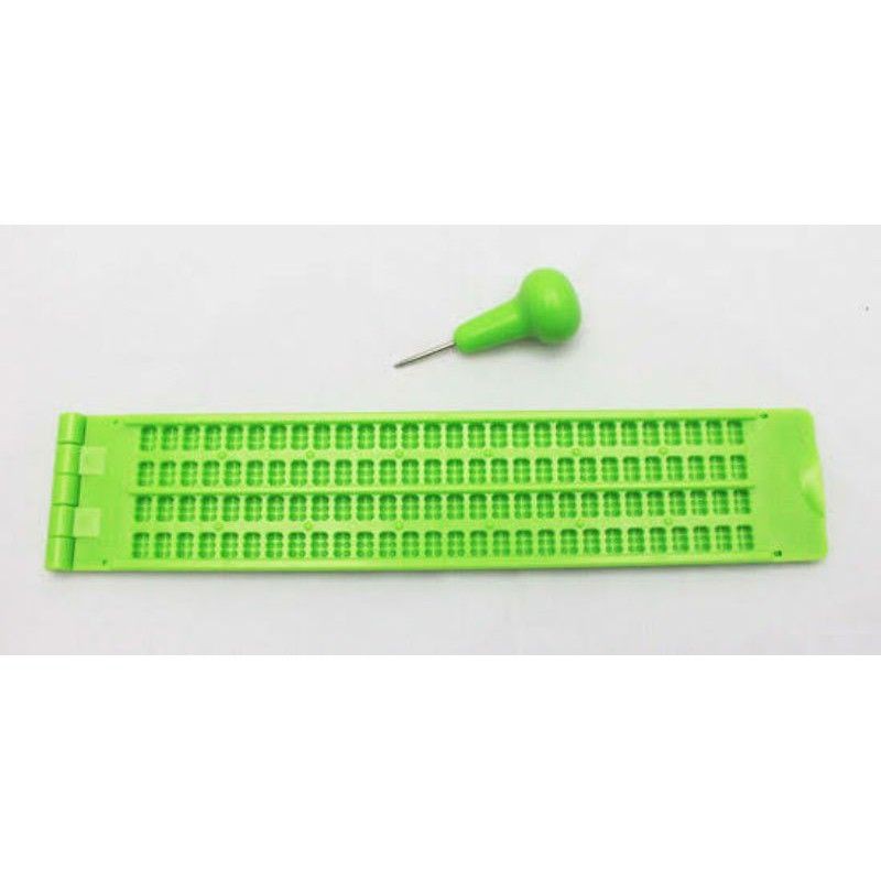 

[GROSIR 5 RIGLET (1 KG)] REGLET SLATE BRAILLE + PANDUAN | ALAT TULIS BRAILLE TUNA NETRA | RIGLET 4 BARIS