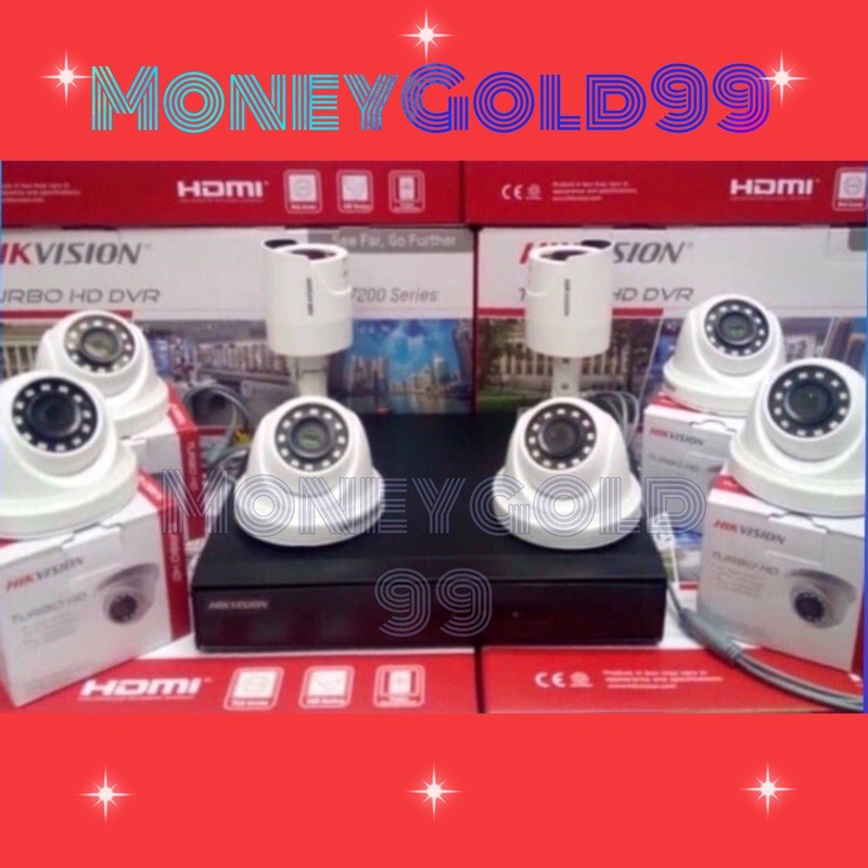 PAKET CCTV 8Chanel HIKVISION HD TURBO 8KAMERA KOMPLIT Tingal Pasang