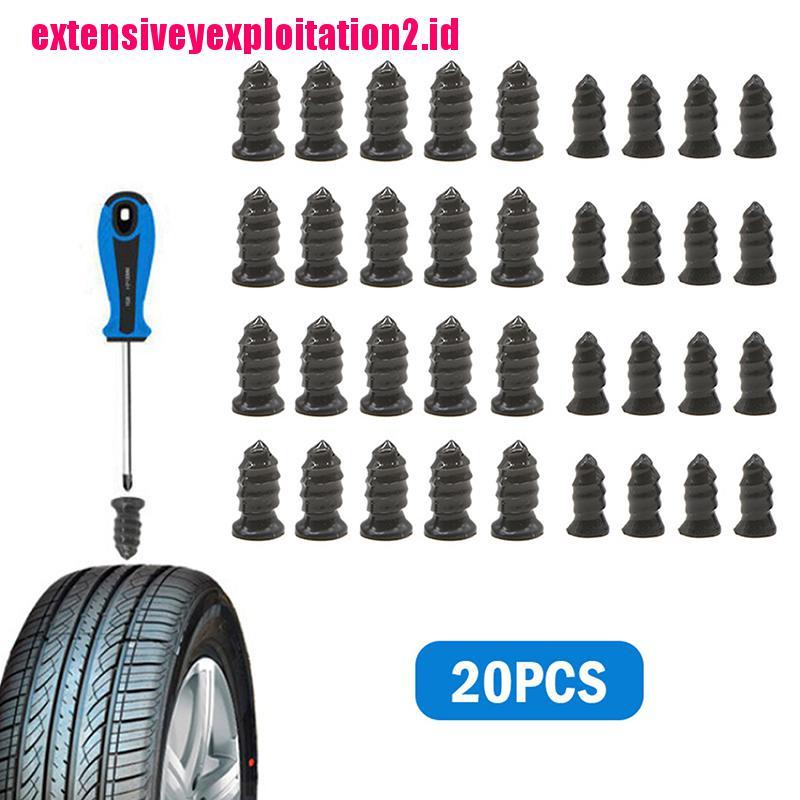 &lt; E2id &amp; &gt; 20pcs Stud Ban Tubeless Universal Bahan Karet Untuk Reparasi Mobil / Skuter