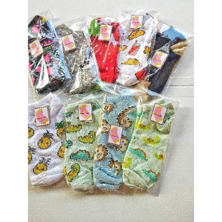 KAOS KAKI PENDEK WANITA. LUSINAN KAOS KAKI MOTIF WANITA.KAOS KAKI WANITA PENDEK IMPORT