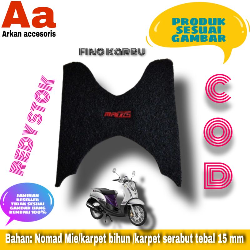 karpet motor fino karbu 113 cc/fino clasic /karpet alas kaki motor/ pmp motor