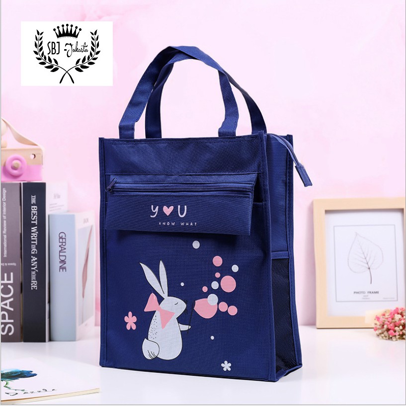 Tas Belajar / Tas sekolah / Tas Kursus anak Tote Bag / MESSENGER BAG anak motif kartun