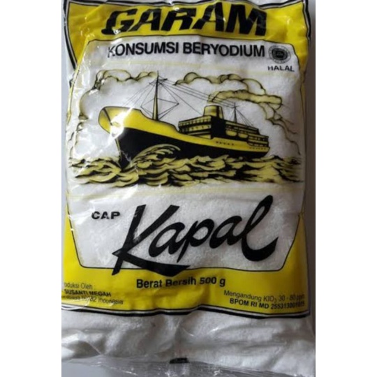 

Garam cap Kapal Kemasan 500 Gram