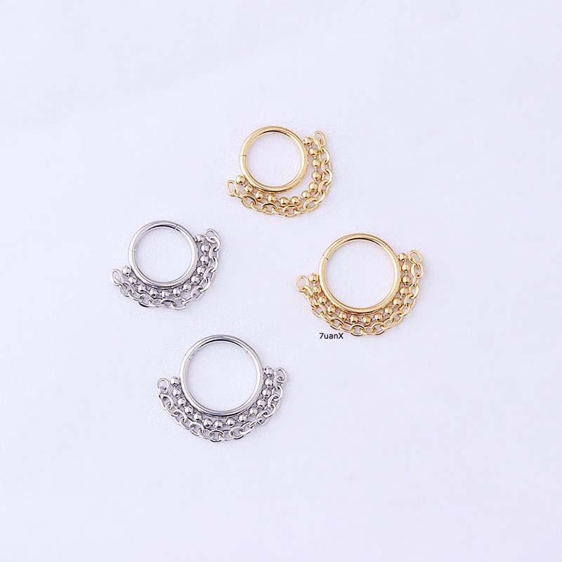 1 Pc Anting Tindik Hidung Bahan Stainless Steel Ukuran 16 Untuk Unisex