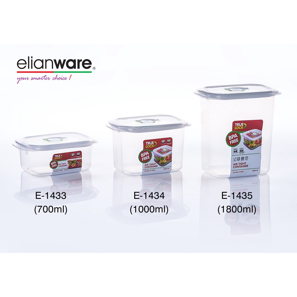 Elianware Foodkeeper transparant true lock 1800ML E-1435C