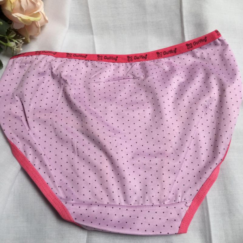 Celana dalam wanita bermotif alpokadot all size paket 3pcs