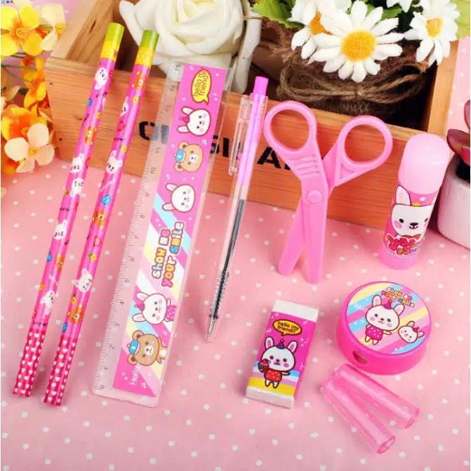 Alat Tulis Set 9 IN 1 Kids Stationery Karakter - LPM Shop