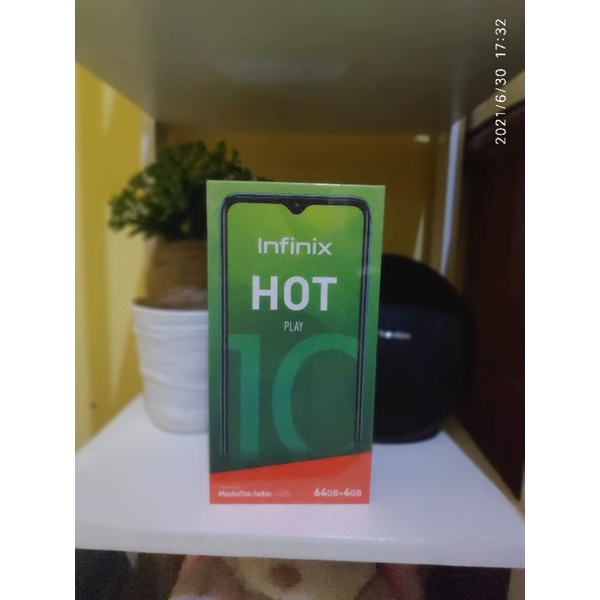 Infinix hot 10 play ram 4/64 gb garansi resmi