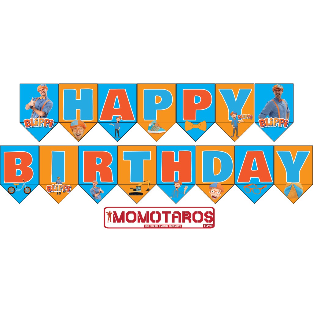 Banner HBD Blippi set