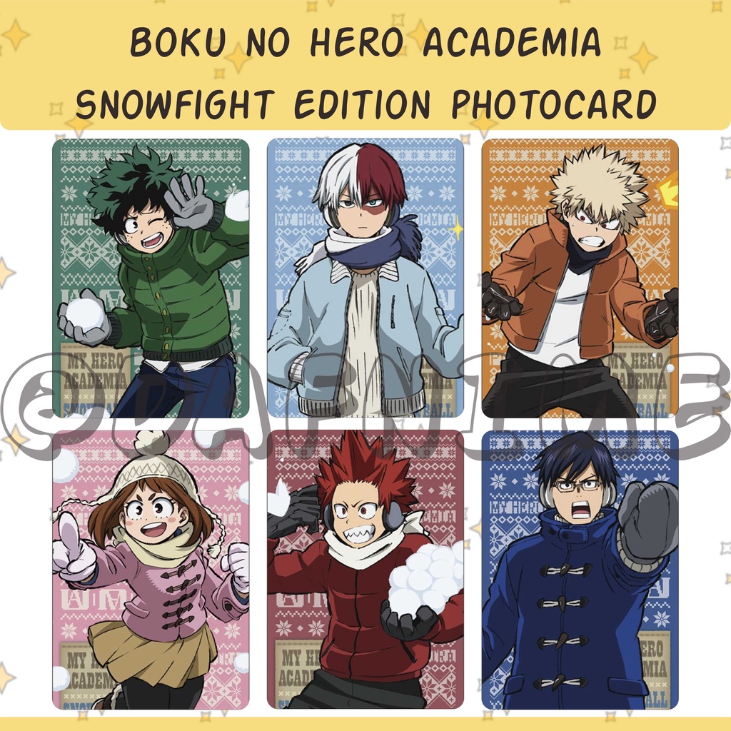 BOKU NO HERO SNOWFIGHT EDITION PHOTOCARD ANIME