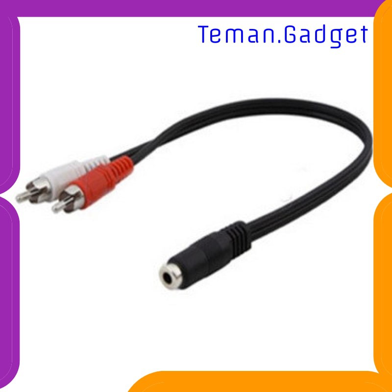 TG-AI193 Kabel Adaptor Audio 3.5mm Female ke RCA Male HiFi 40cm