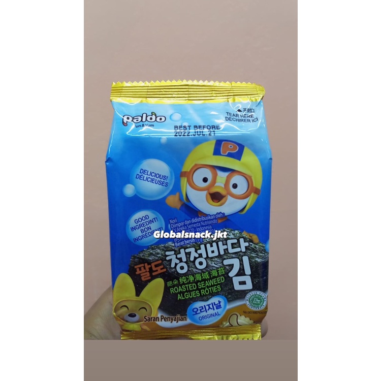 

PALDO PORORO SEAWEED ORIGINAL NORI RUMPUT LAUT 5GR