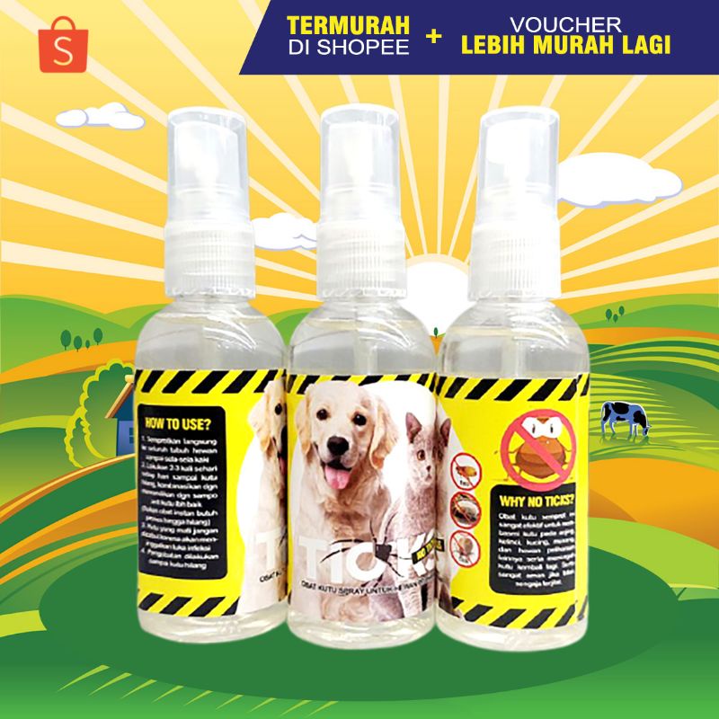 NOTICK 60 ML - Obat Kutu Spray Obat Kutu Kucing Anjing Kelinci Obat Kutu Hewan Obat Kutu Semprot