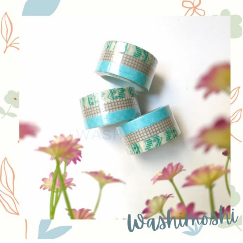 

Washimoshi Masking Washi Tape slim set 3 pcs