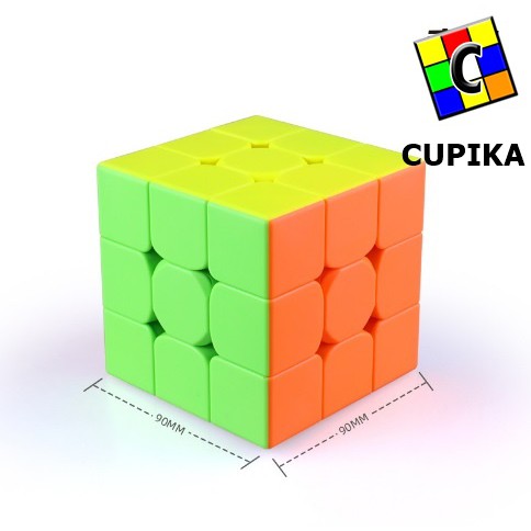 Rubik QiYi QiMeng Plus 3x3 9 cm Stickerless 3x3x3 Qi Yi Qi Meng 90 mm