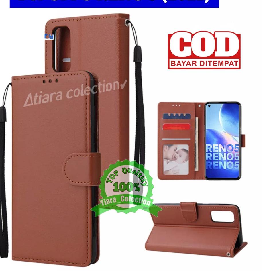 Terlaris OPPO RENNO 4 RENO 4F RENO 5 RENO 5F RENO 5 PRO CASING DOMPET HP COVER HP LEATHER FLIP CASE