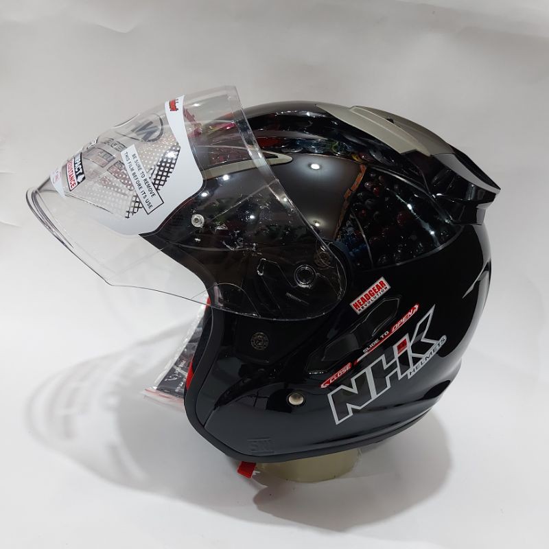 Helm NHK R1 Solid Hitam Gloss