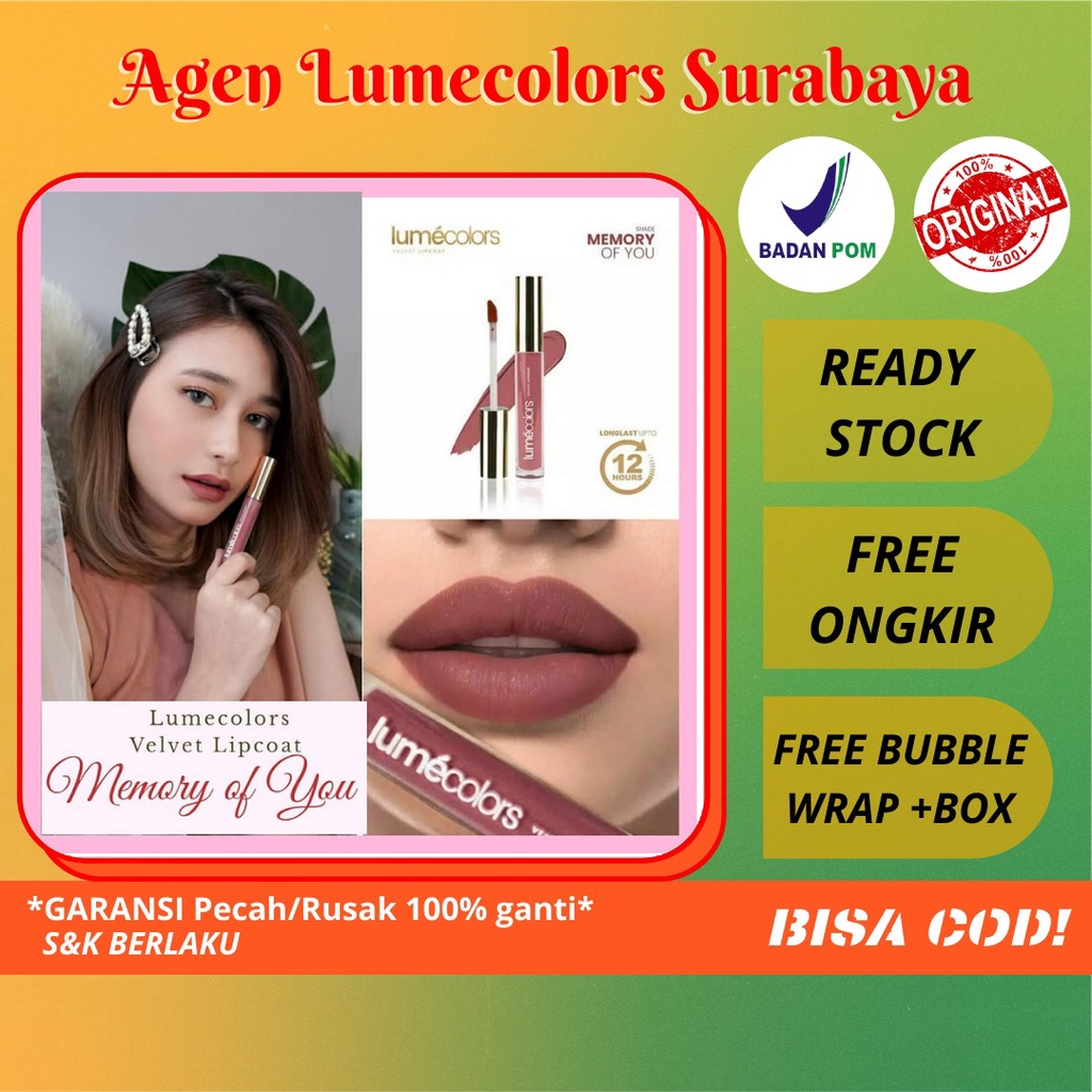 Lipcoat Lumecolors Memory Of You, Lipstik Tahan Lama di Bibir Anti Air Lumecolors, Lumecolors Lipsti