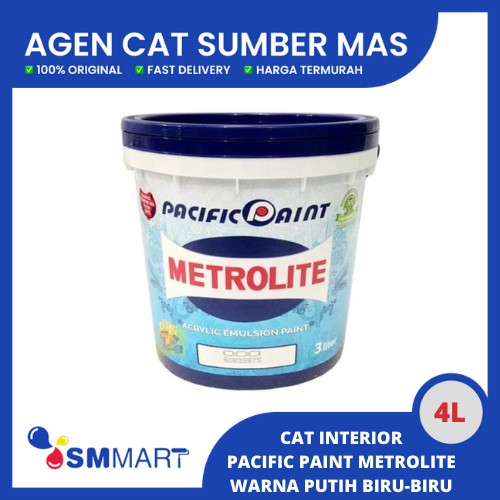 CAT  METROLITE WARNA PUTIH GALON / 3L