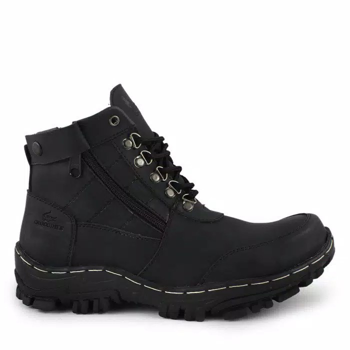 Sepatu Pria Boots Crocodile Morisey Safety Boot Tali Sleting Original