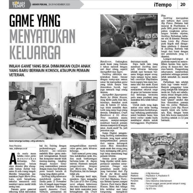 Jual Ps4 Ps5 Sackboy A Big Adventure