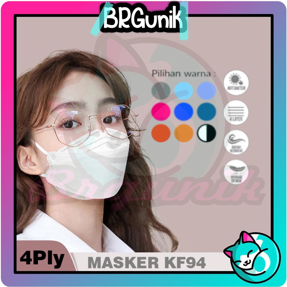 BRGUNIK Masker KF94 Korea 4 ply Impor Isi 50 pcs High Quality R481