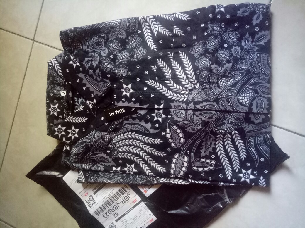 Kemeja Batik Pria Lengan Panjang Size M L Xl Xxl  Bswart Batik Hrb026 Kenongo Hem