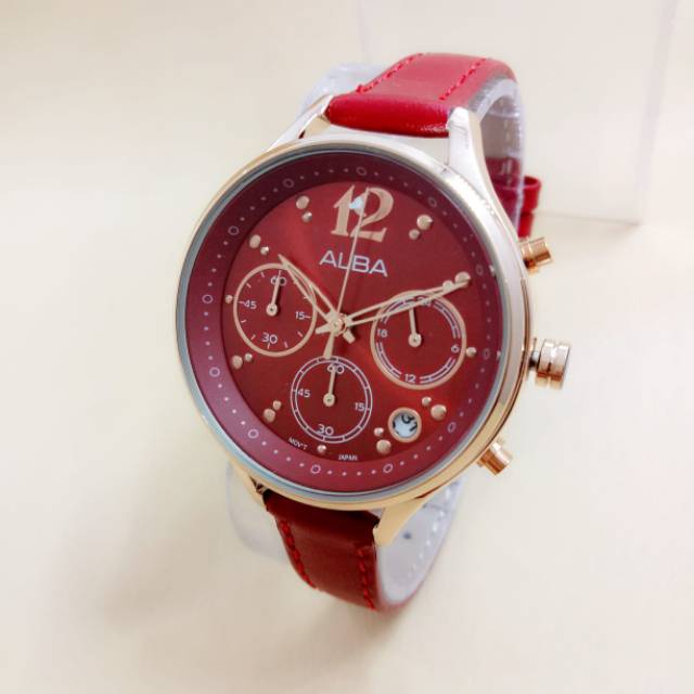 Jam Tangan Wanita Best Seller Alba Crono Tanggal Aktif Tali Kulit 3 5cm Shopee Indonesia