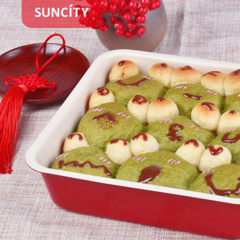 Suncity Red square 20cm Loose base bake pan / baking pan / loyang kue