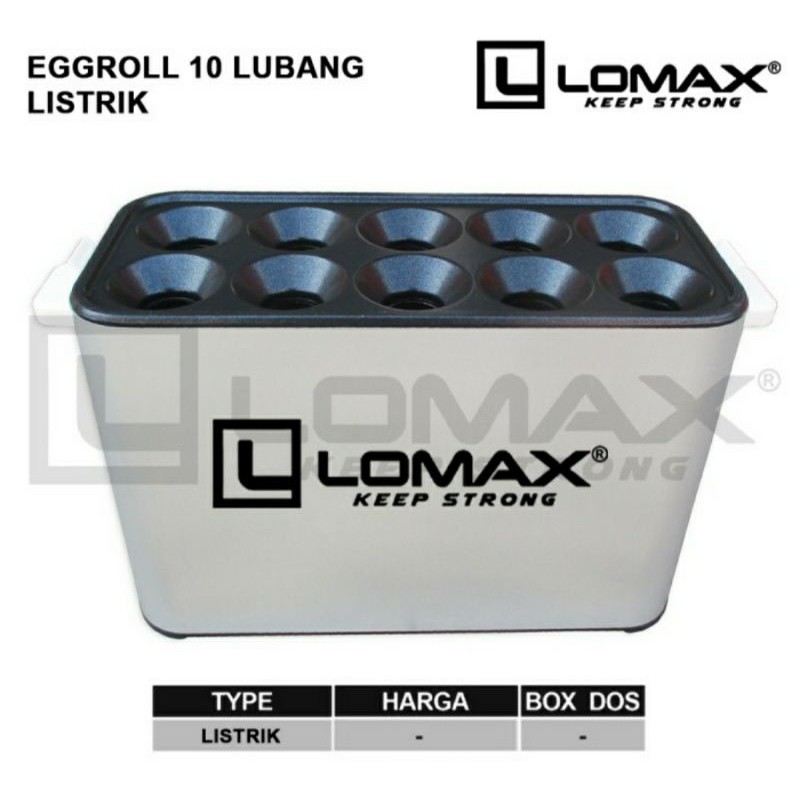 Mesin Egg Roll 10 Lubang Listrik Lomax Sostel