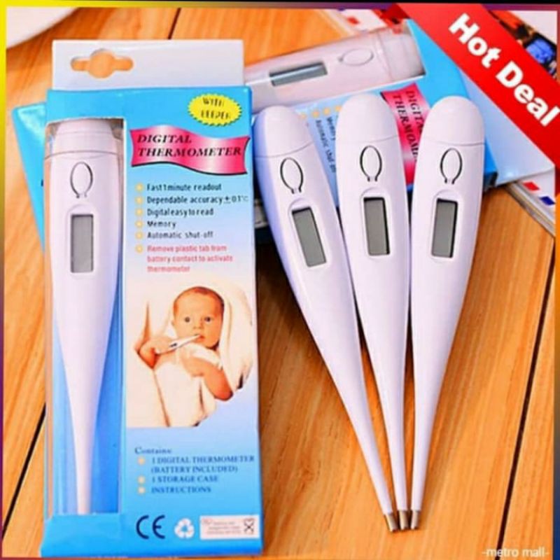 termometer badan pengukur panas suhu tubuh dewasa anak bayi