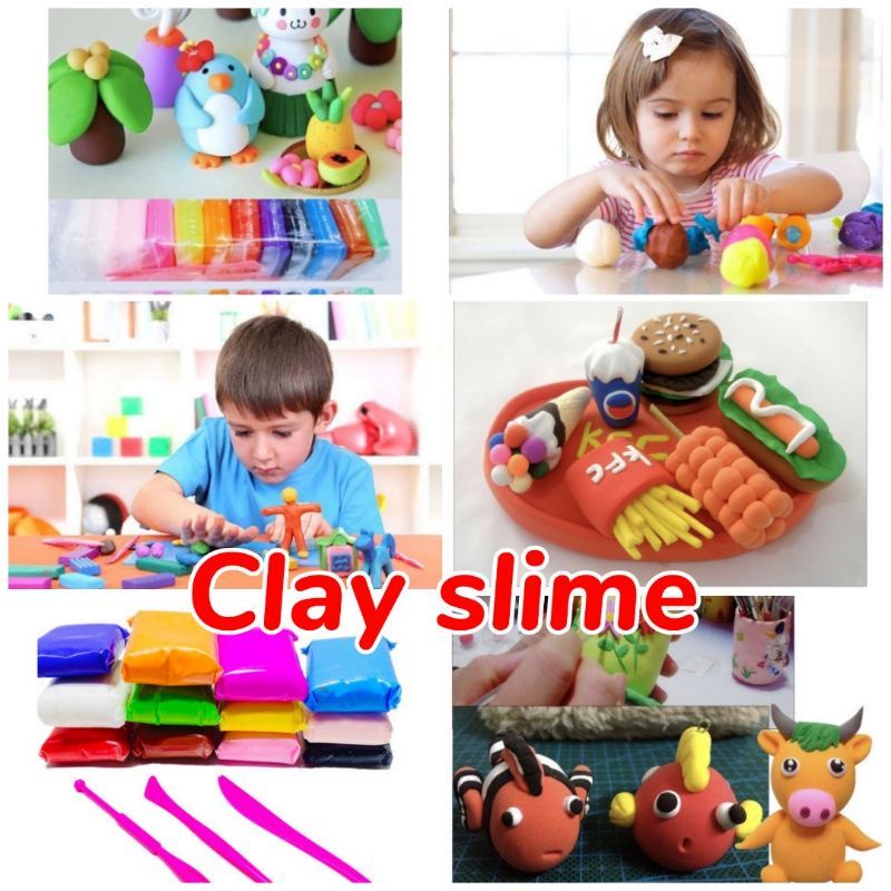 Polymer Plastisin Set 12in1 Clay Mainan Anak Edukasi Lilin Mainan Anak