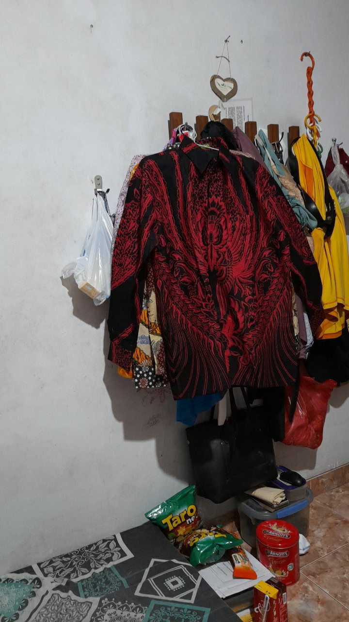 Peksi Abrit Kemeja Batik Pria Bahan Katun Halus Full Furing By Aljaya Batik