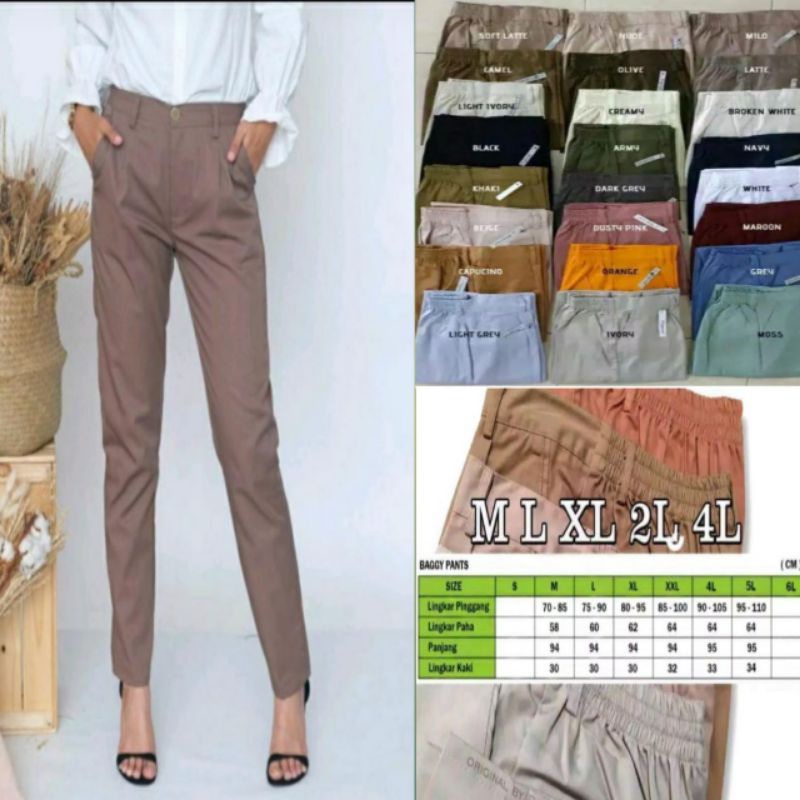 OGOS - CELANA BAGGY PANTS PREMIUM AMERICAN DRILL || SERI A UKURAN JUMBO