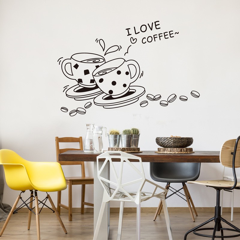 RELIZA WALLSTICKER DAPUR COFFEE CANGKIR KITCHEN JM8268 STIKER DINDING / WALLSTICKER