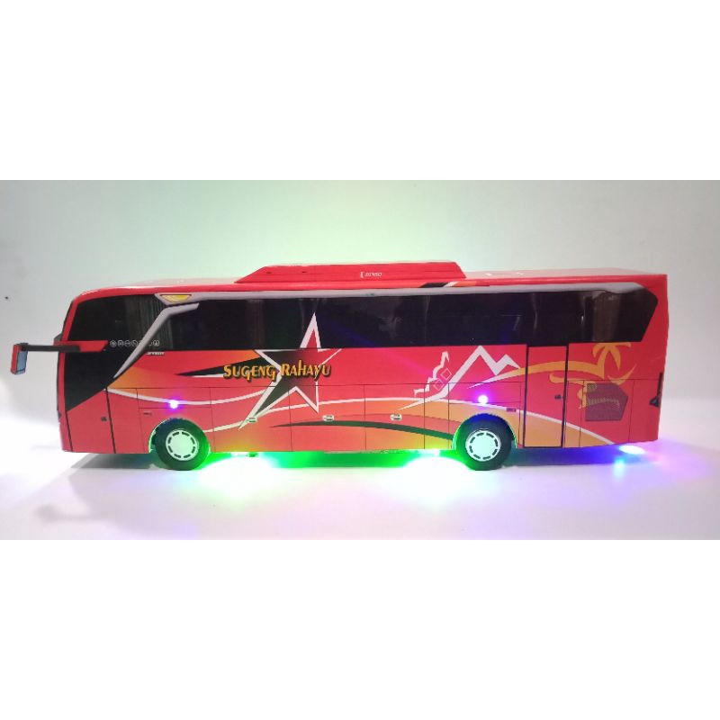 Miniatur bus RC remot control cas Sugeng Rahayu jb3+