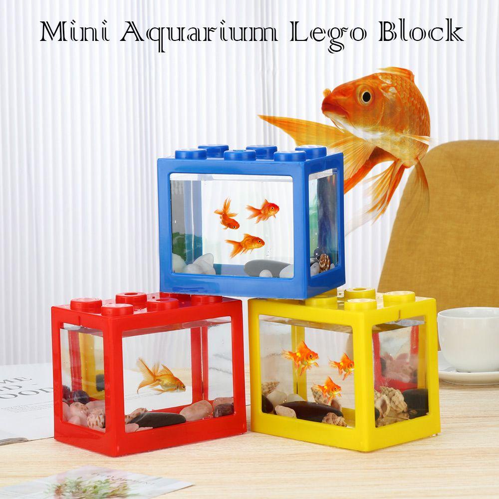 Solighter Tangki Ikan Cupang Pet Dekorasi Hadiah Baru Aquarium Mini