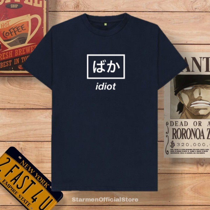 Kaos Distro Unisex IDIOT Katun Combed 30s / sablon polyflex /polyflex premium / Pakaian Pria Wanita Atasan Cowok Cewek /kaos kekinian / kaos viral / tshirt tumbrl tee basic /SIZE M , L , XL , XXL / kaus oblong oversize kaos murah best seller ready