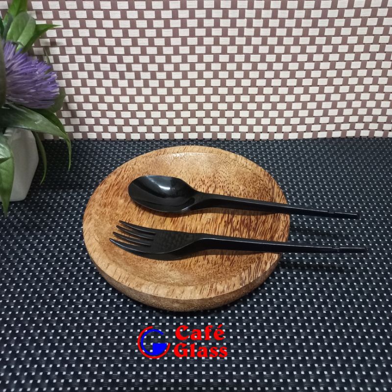Sendok/Garpu/Sendok Garpu Plastik/Sendok Garpu Plastik Hitam