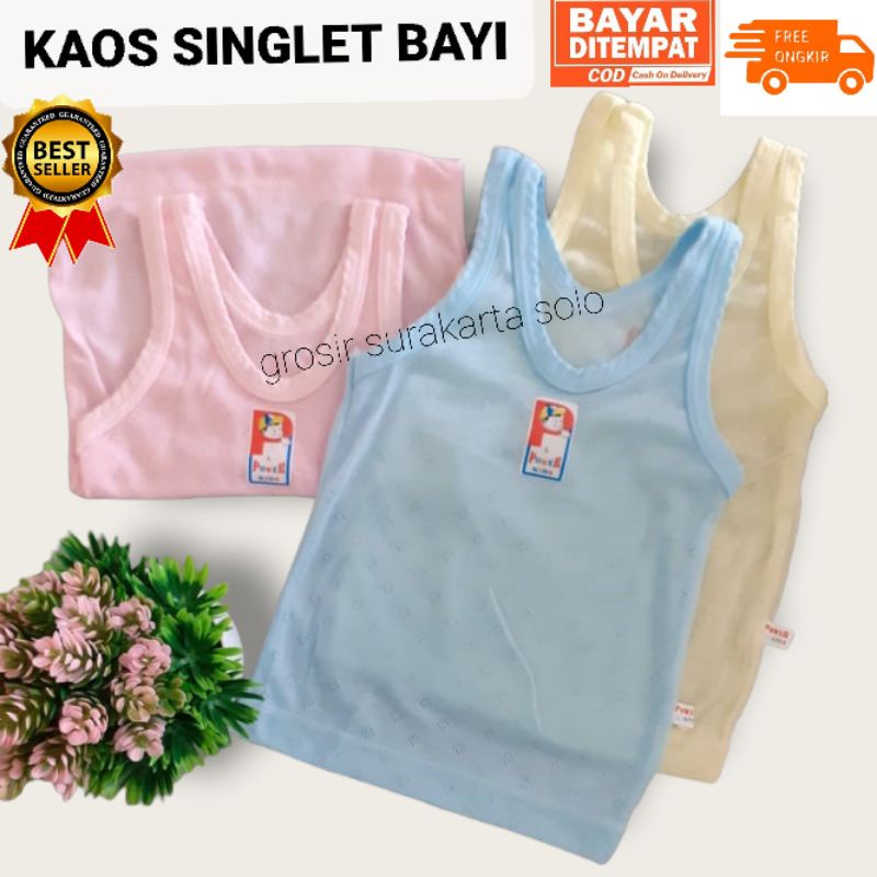 Kaos Singlet Bayi | Kaos Dalam Bayi | Kaos Kutung Bayi Polos Putih